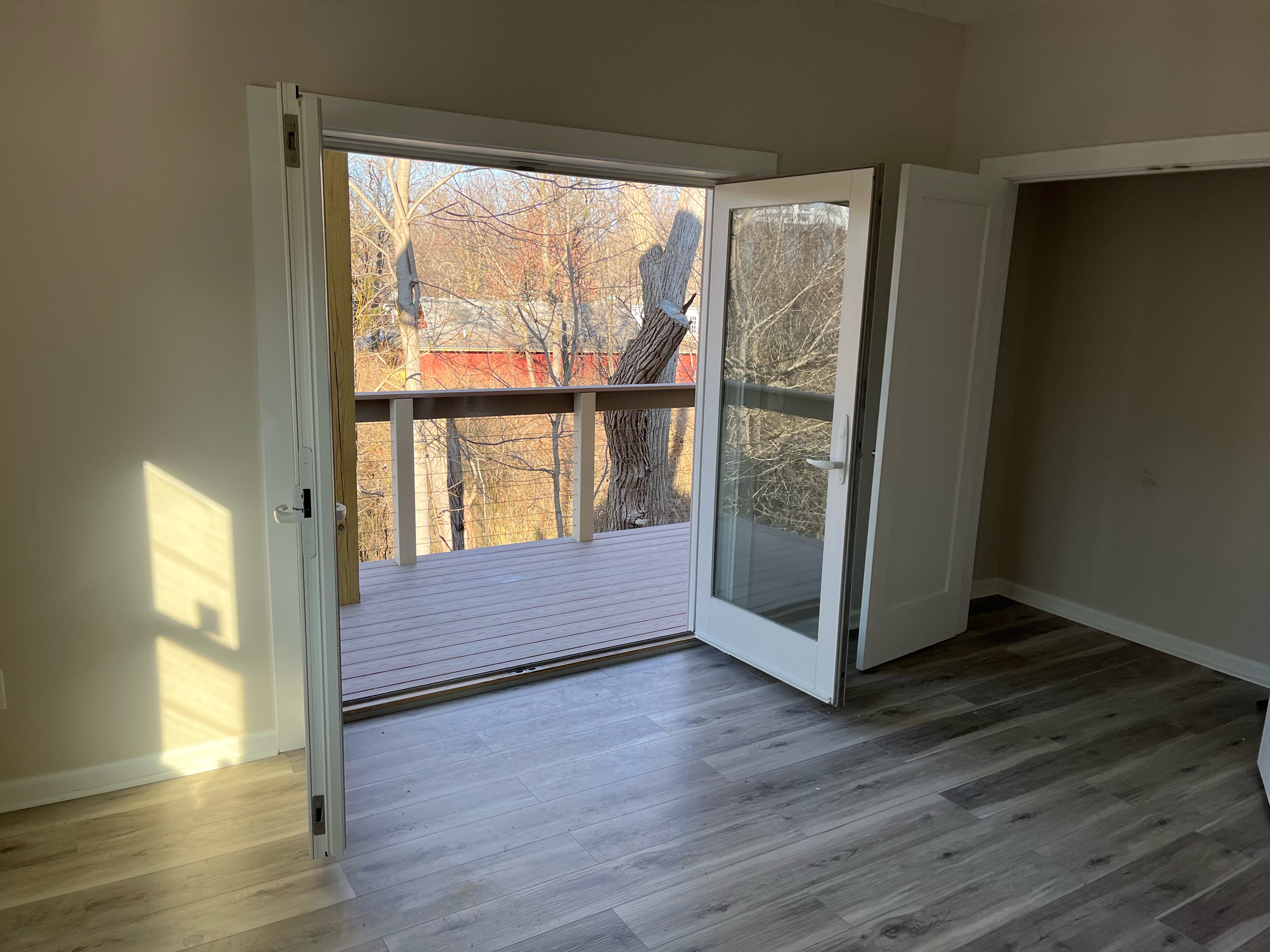 Bedroom entrance to rear deck